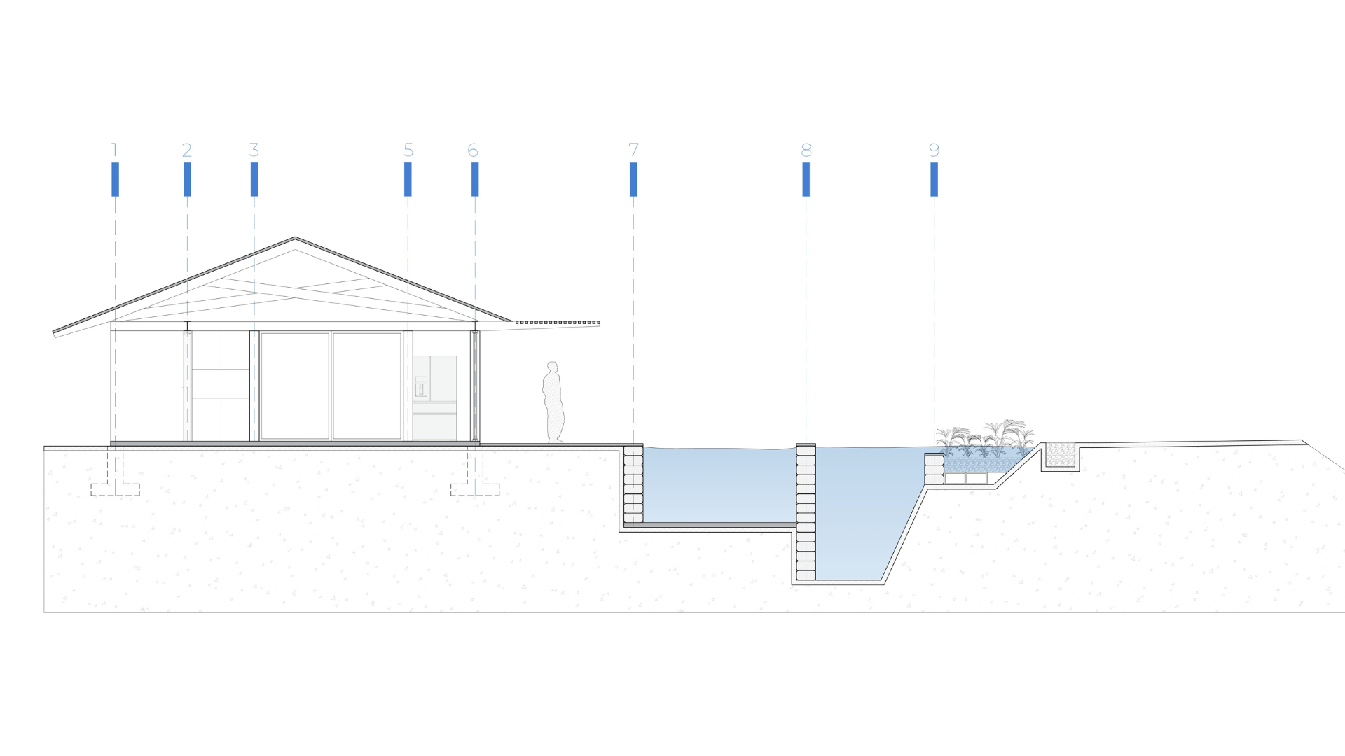 Casa Estero plano 1 Casa Estero, diseño por Paralelo Estudio